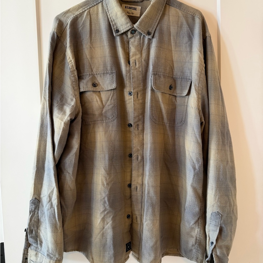 Linksoul Textured Beige Shirt